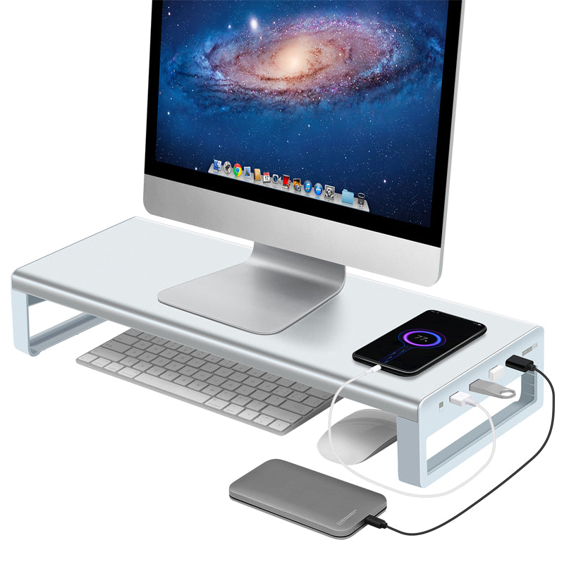 Vaydeer Aluminum Monitor Riser Stand - USB 3.0 Hubs
