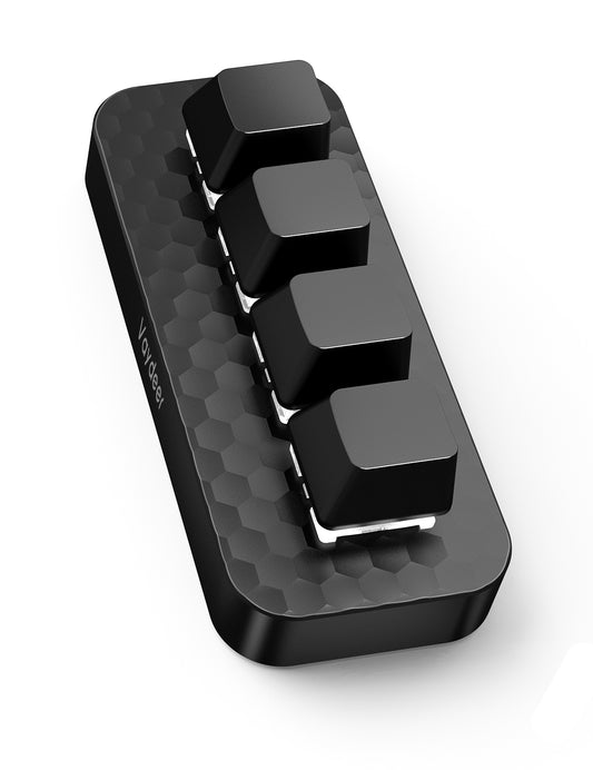 VAYDEER One-Handed Macro Keyboard - 4 Programmable Keys