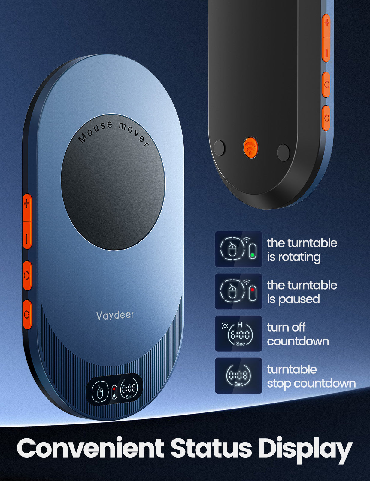 Vaydeer Air 3 Ultra Mouse Mover with APP, Ultra Slim Mouse Jiggler with Timer Function, Mouse Movement, Driver-Free, Keeps PC Active