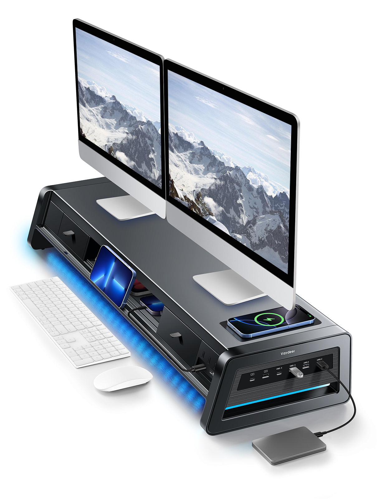 Vaydeer All-in-One Dual Monitor Stand Riser