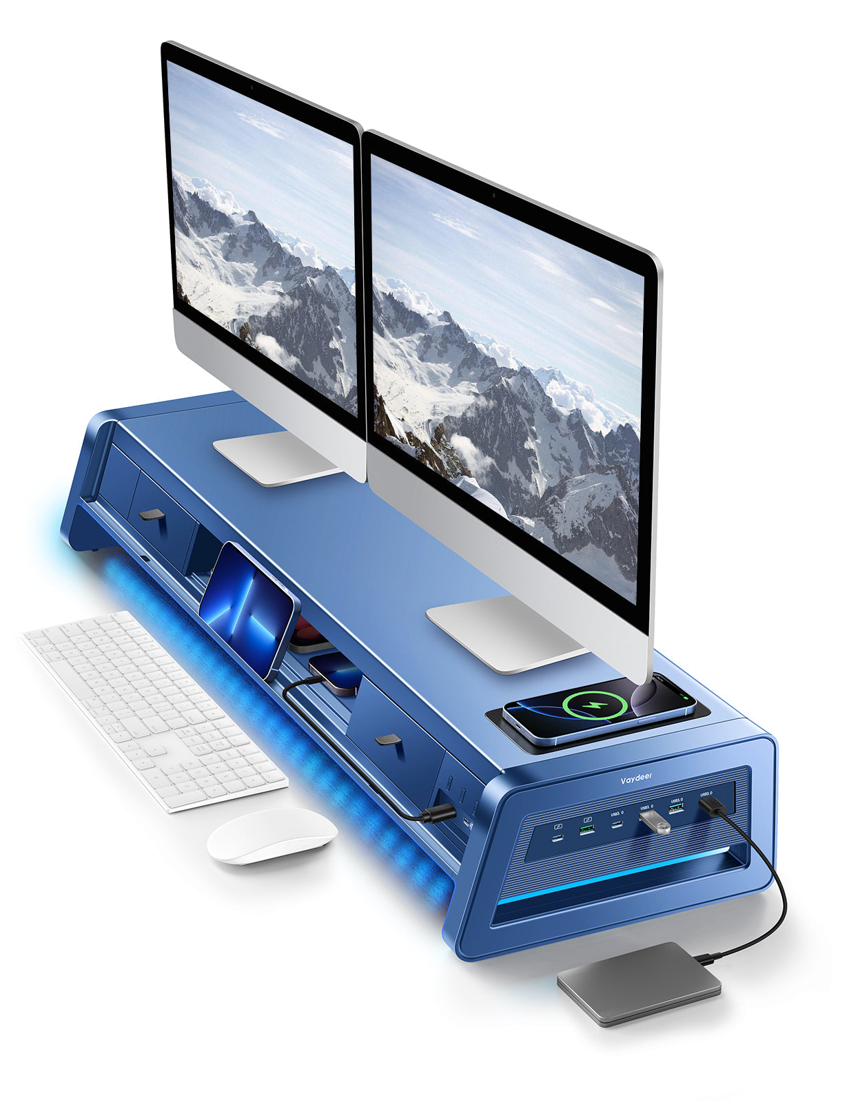 Vaydeer All-in-One Dual Monitor Stand Riser