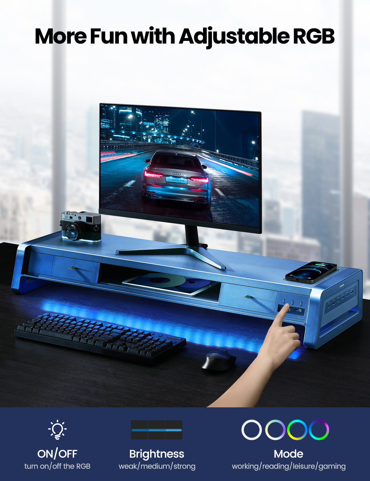 Vaydeer All-in-One Dual Monitor Stand Riser