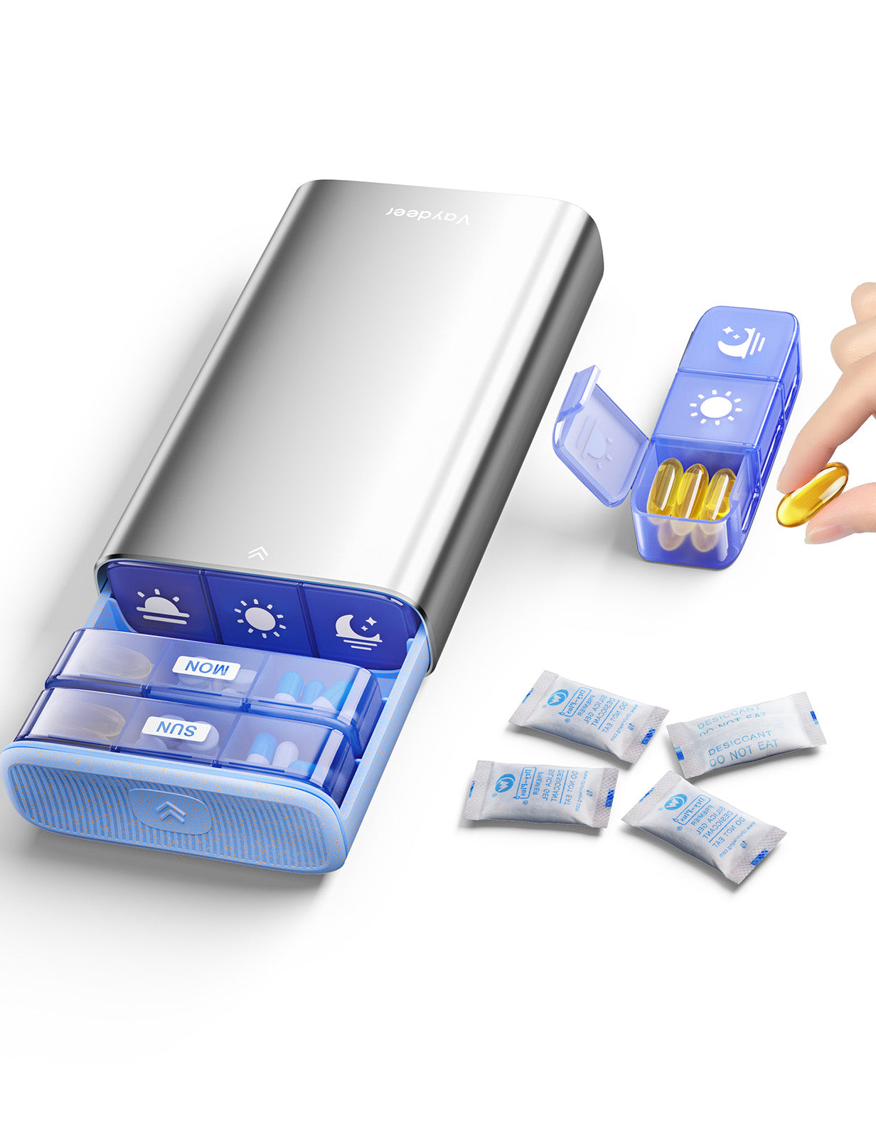 Vaydeer Large Weekly Pill Organizer 3 Times a Day