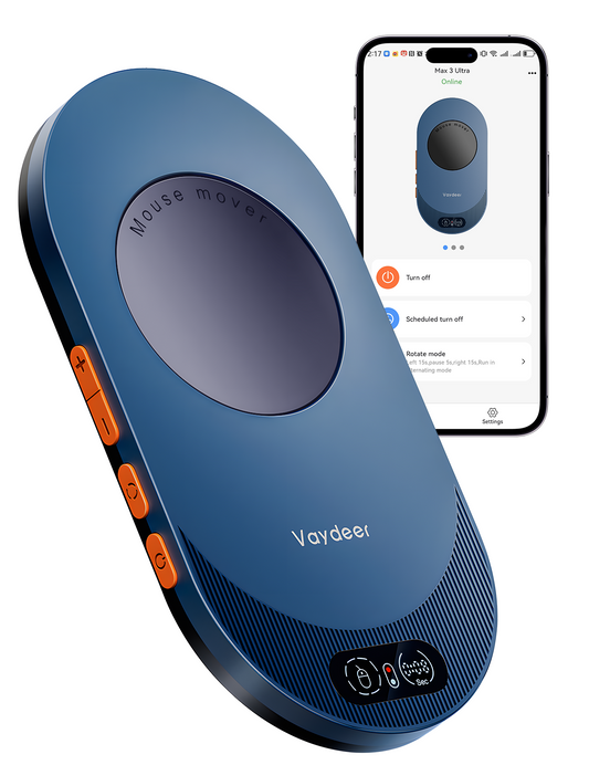 Vaydeer Air 3 Ultra Mouse Mover with APP, Ultra Slim Mouse Jiggler with Timer Function, Mouse Movement, Driver-Free, Keeps PC Active