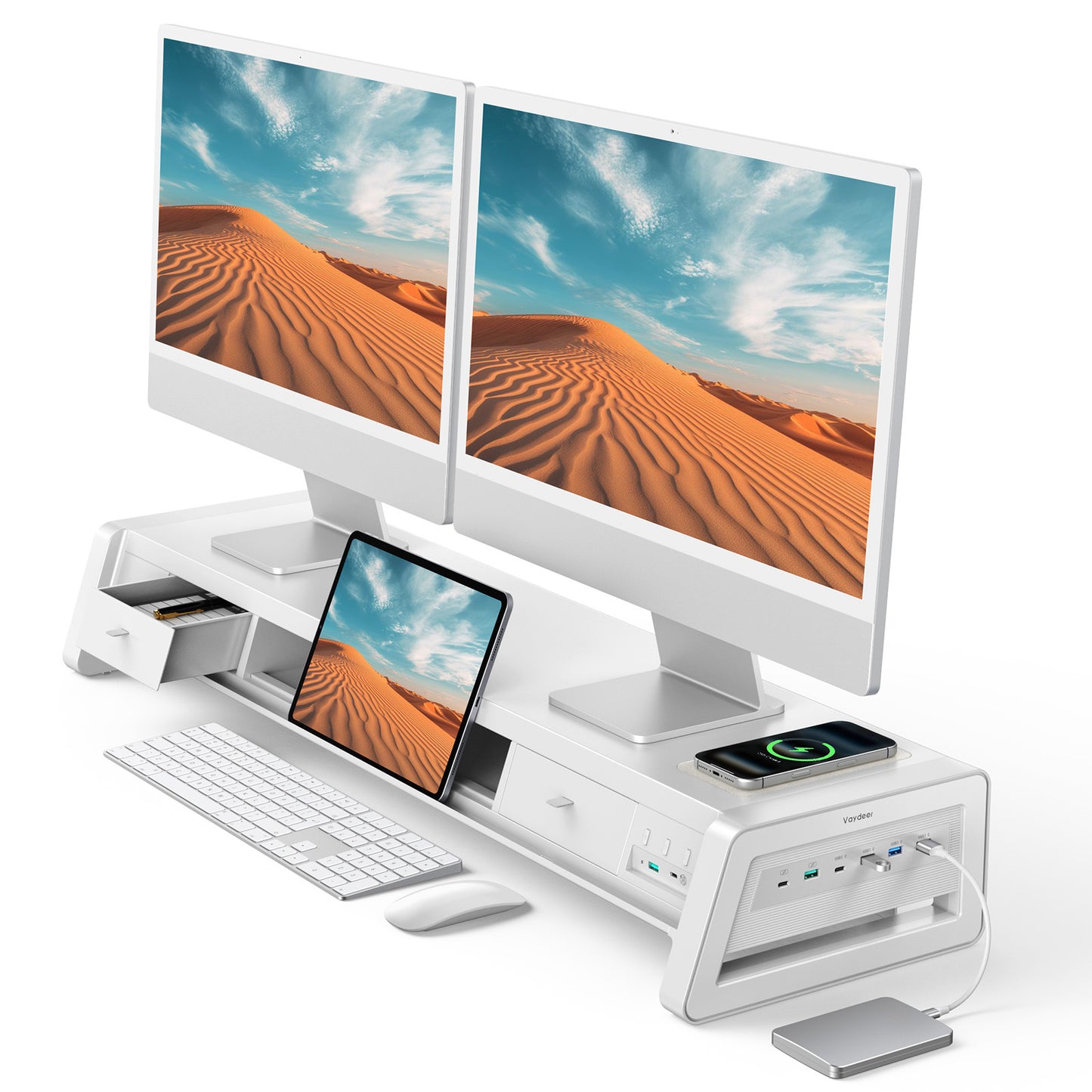 Vaydeer All-in-One Dual Monitor Stand Riser