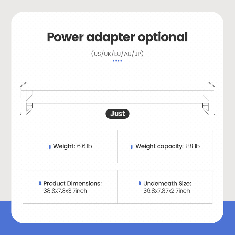 Vaydeer Upgraded 2-Tier Dual Monitor Riser Stand