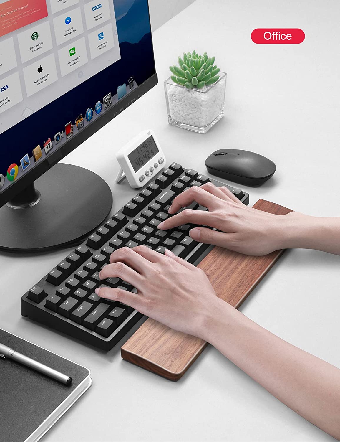 Vaydeer Wooden Wrist Rest for Keyboard