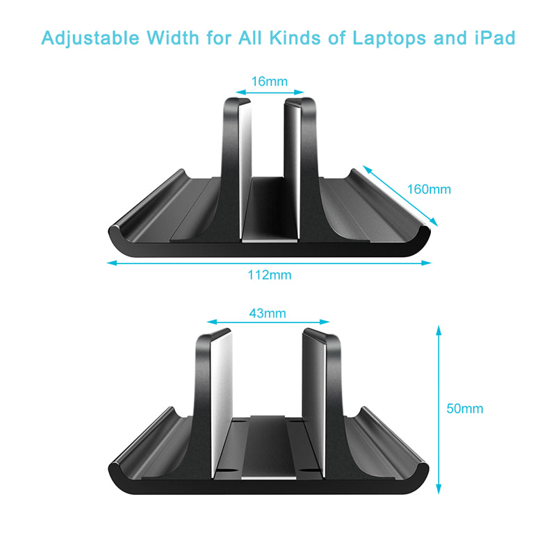 HumanCentric Vertical Laptop Stand for MacBook, Compatible with MacBook Pro  Stand, MacBook Air Stand, Laptop Holder for Apple Laptop Desk Stand