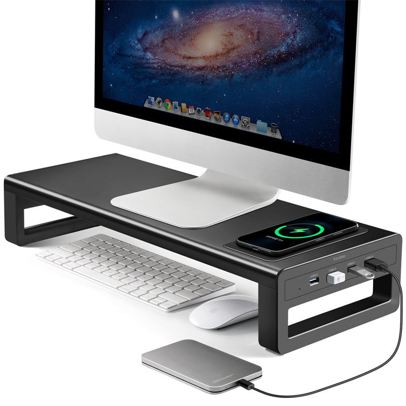 Vaydeer Aluminum Monitor Riser Stand - Wireless Charging