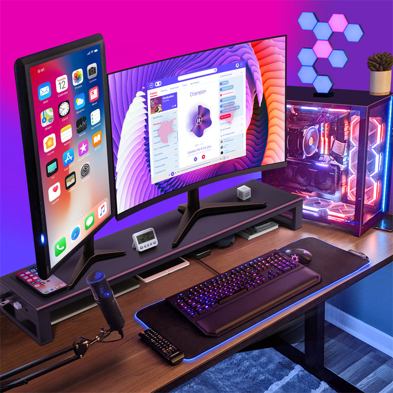 Vaydeer Monitor Stand features a wireless or USB charging station for your  gadgets » Gadget Flow