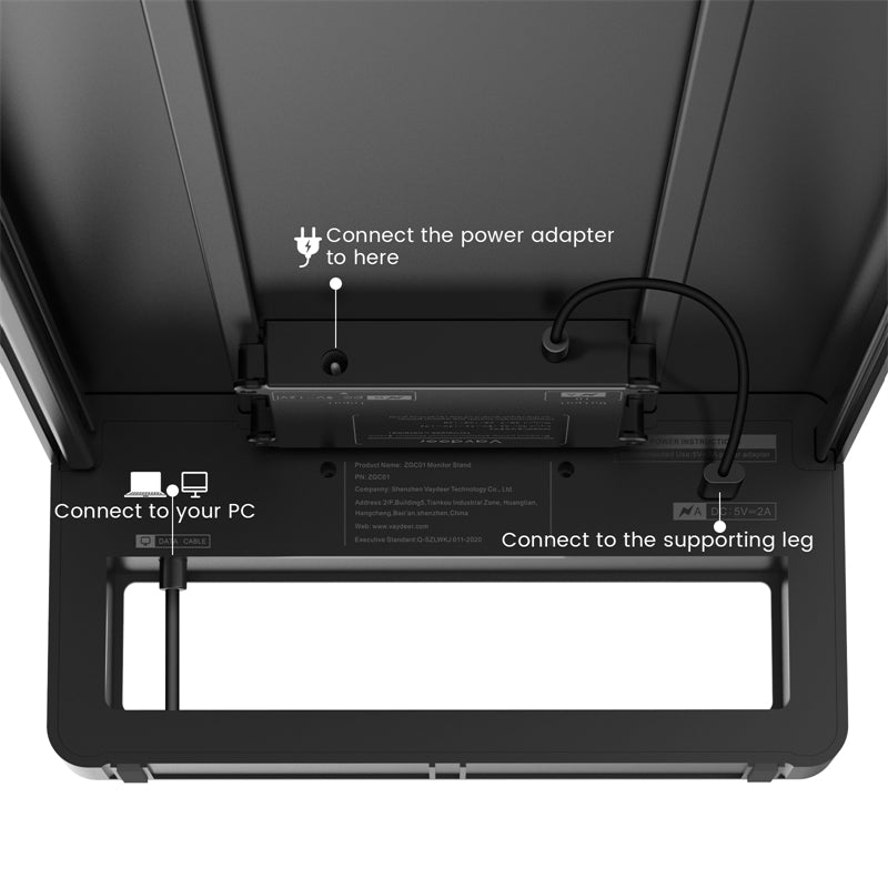 Vaydeer Dubbele Monitorstandaard Met 4 USB Hub Poorten - Metalen Ondersteuning Voor 2 Monitoren Tot 32 Inch