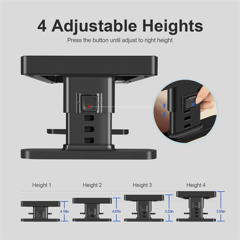 Vaydeer Adjustable Monitor Riser with 4 Height Modes