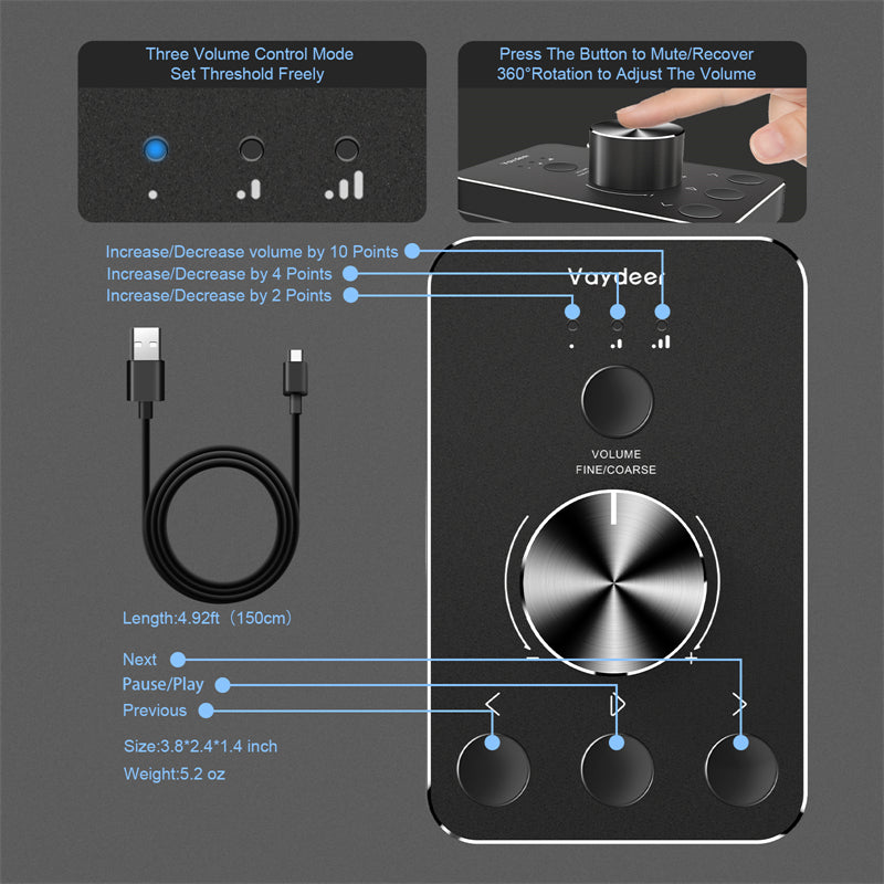 Vaydeer Multimedia Volume Controller Knob