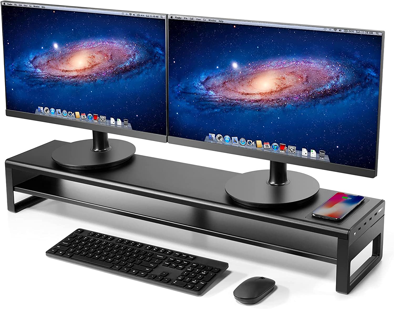 Vaydeer Upgraded 2-Tier Dual Monitor Riser Stand