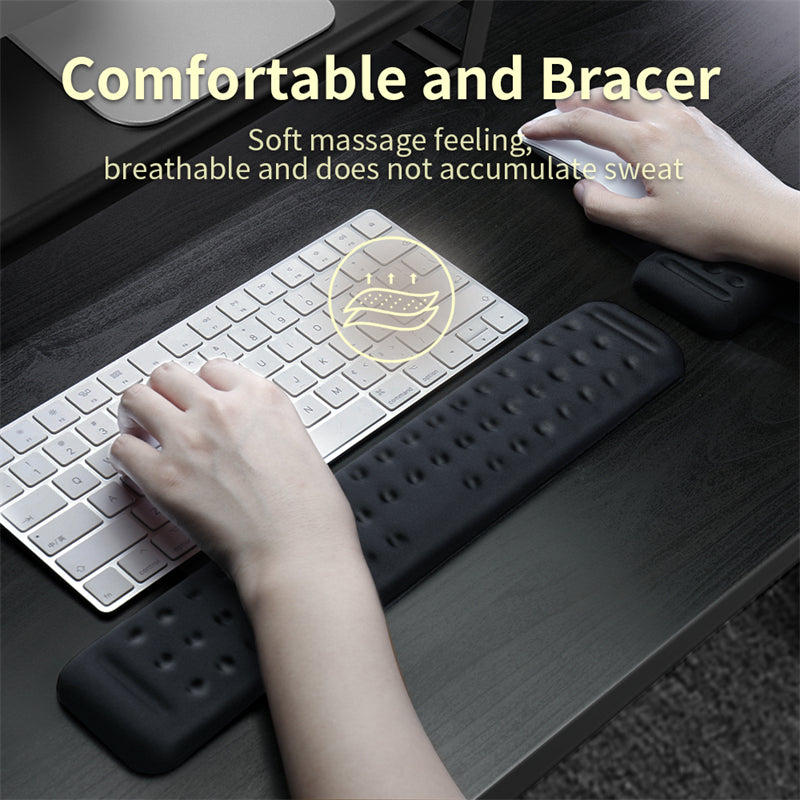 Vaydeer Wrist Rest Set for Mouse and Keyboard - Round Massage Holes